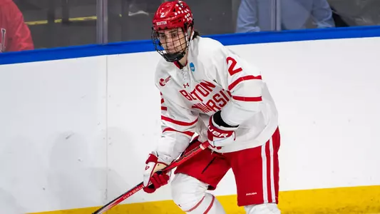 Gavin McCarthy playing hockey