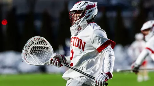 Michael Allieri playing lacrosse