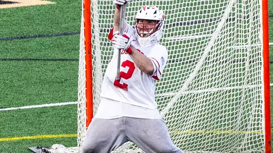 Michael Allieri playing lacrosse