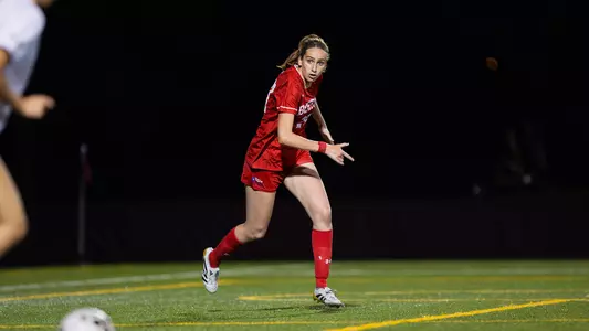 Photo of BU women's soccer junior Kat Slott at Harvard.