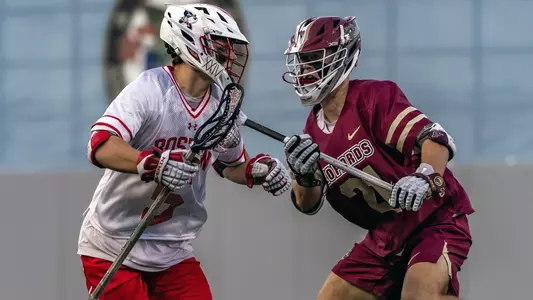 Ben Morris playing lacrosse against Lafayette