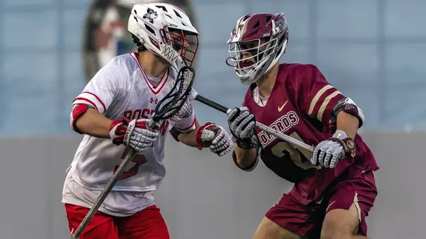 Ben Morris playing lacrosse against Lafayette