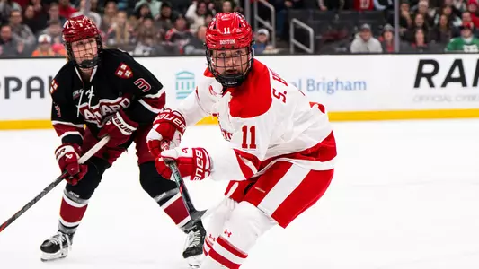 Sydney Healey skates vs. Harvard in the 2026 Beanpot title