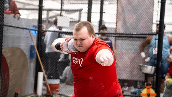Gabe Hickman Throwing in Shot Put