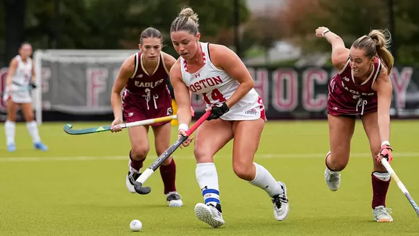 Molly Driscoll controls the ball vs. Boston College