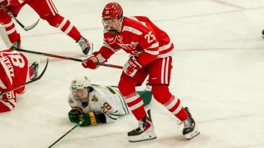 Ben Merrill playing hockey at Vermont