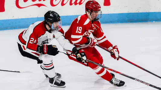 Jack Murtagh skating against Northeastern