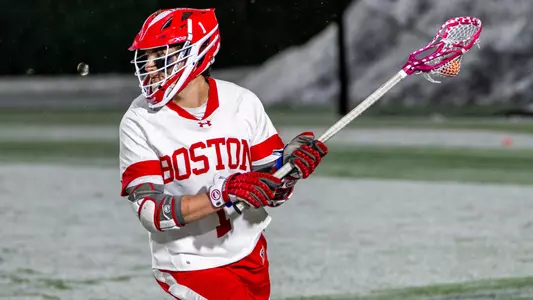 Timothy Shannehan playing lacrosse