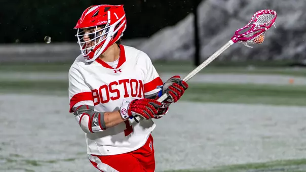 Timothy Shannehan playing lacrosse