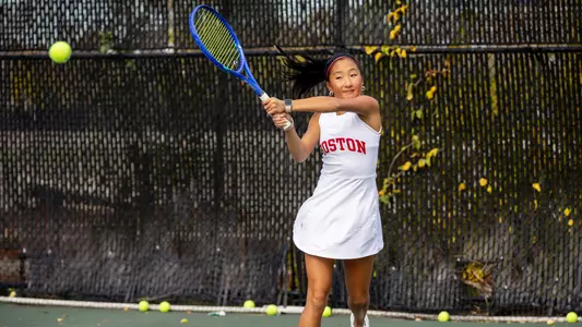 Madison Liu playing tennis