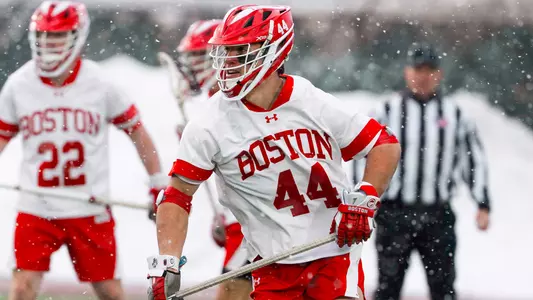 Connor Kehm playing lacrosse