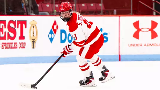 Sydney Healey playing hockey at Walter Brown Arena