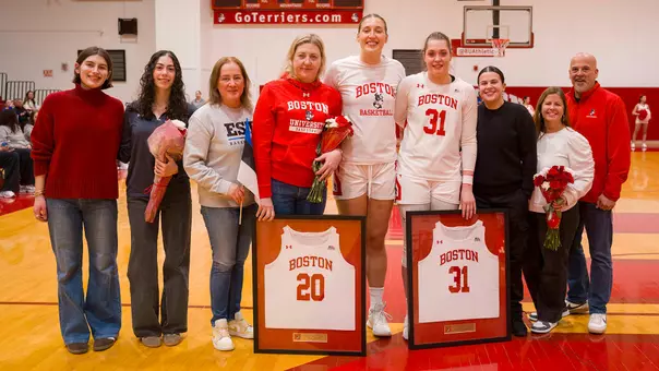 Photo of the BU Women's Basketball Senior Class of 2026