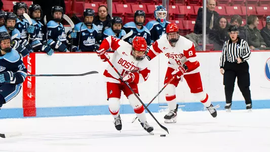 Anezka Cabelova playing hockey at Walter Brown Arena