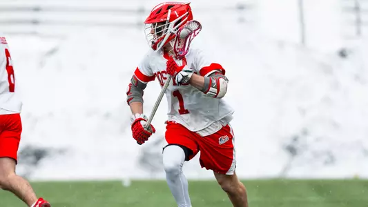 Timothy Shannehan playing lacrosse