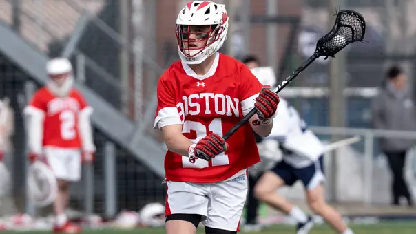 Charlie Huntley playing lacrosse