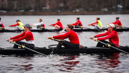 Women's Rowing varsity 8 at practice