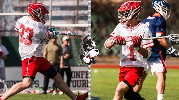 Graphic featuring action photos of Madden Murphy and Timothy Shannehan