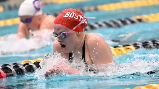 Eve McGuinness breaststroke at 2026 Patriot League Championships