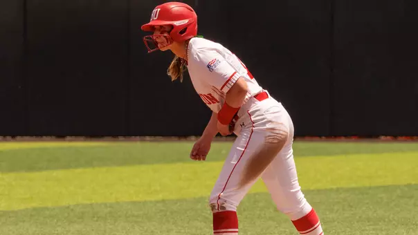 Softball player on second base at 2026 NCAA Regional