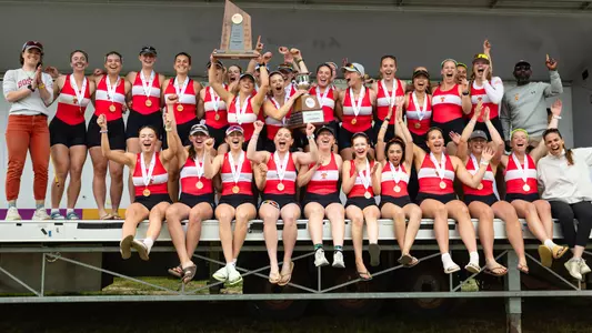 2026 Patriot League champions photo - women's rowing