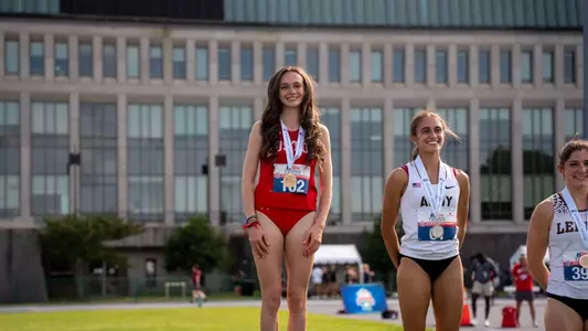 Kendall Barnhart with a gold medal