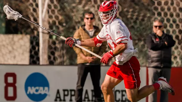 Connor Kehm playing lacrosse