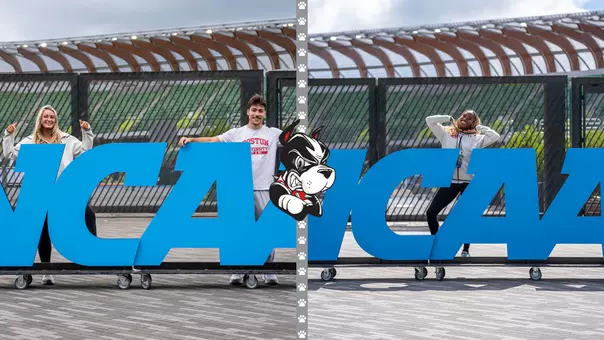 Ellie Roan, Owen Faulha and Peace Omonzane at Hayward Field