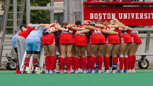 Pregame huddle vs. Dartmouth