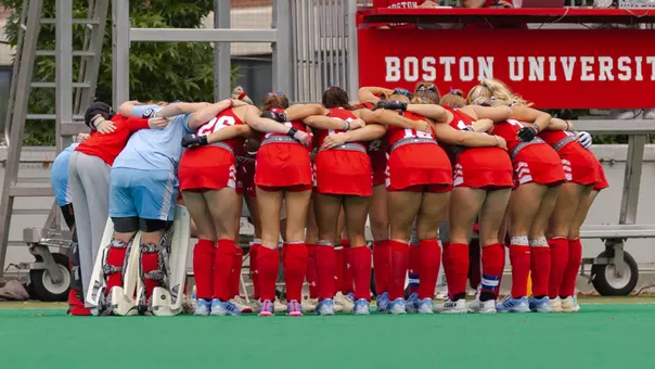 Pregame huddle vs. Dartmouth