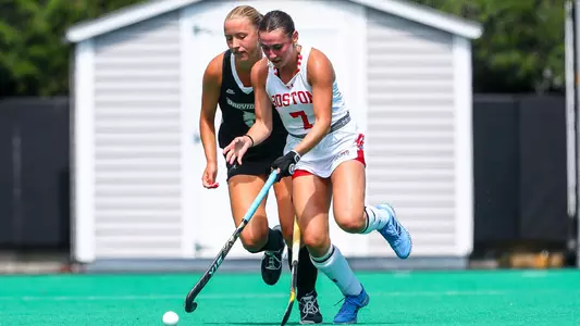 Lucy Johnson controls the ball vs. Providence