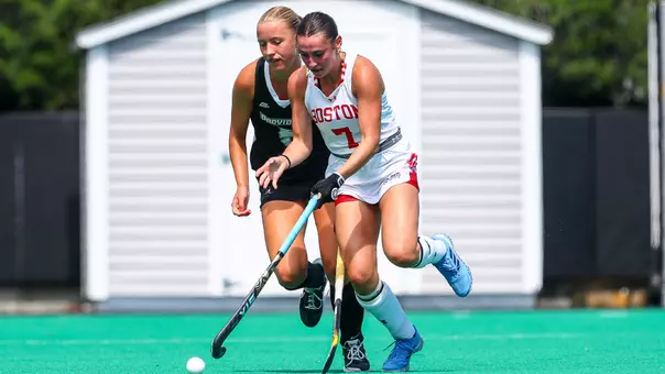 Lucy Johnson controls the ball vs. Providence