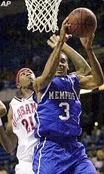 Memphis scored 10 of the last 11 points of the first half to take a 33-26 halftime advantage in Thursday's win over Temple.