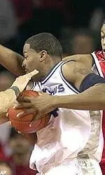 Chris Massie finds himself trapped during the first half.