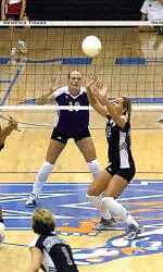 Heather Watts posted 61 assists to set a new C-USA single season assists record. Memphis defeated TCU 3-2 to advance to the semifinals of the 2004 ChevronTexaco C-USA Volleyball Tournament.