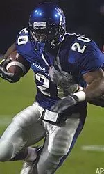 Running back DeAngelo Williams tries to break free during the first quarter.