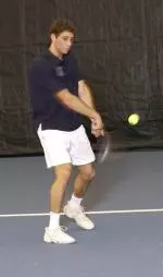 Junior Andrew Olswing completed the shutout over Murray State with a straight set victory at No. 6 singles, Thursday.