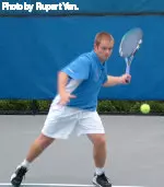 Mark Finnegan picked up wins in singles and doubles at Tennessee, Saturday.
