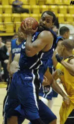 Arthur Barclay pulls down a rebound in the first half of Memphis' 85-73 victory Saturday.