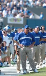 Coach Tommy West set for a six-game home schedule in 2005.