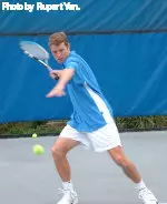 The doubles team of Marten Tamla (above) and Alex Bucewicz was one of two Tiger tandems to pick up an 8-6 win, Saturday.