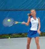Kristin Noble picked up Memphis' only point at No. 4 singles with a three-set victory.