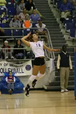 Sarah Bury posted 17 kills in Memphis' 3-1 loss at ECU.
