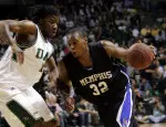 UAB's Frank Holmes guards Joey Dorsey during the first half.