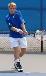 Freshman Charlie Ramsay (above) and teammate Jimmy Khougassian advanced to the finals of the A2 doubles final, Saturday.