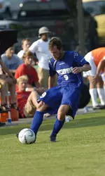 Sophomore Tripp Harkins exited the match after scoring what proved to be the game-winning goal