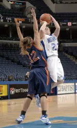 Devin Necaise scored 24 points in a 84-77 loss at Birmingham, Saturday night.