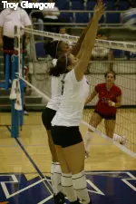 Shelby Burton and Laura Côté made six blocks for the Tigers on Friday in a 3-1 win over Southern Miss.