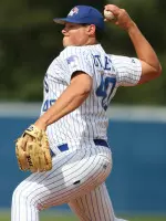Senior Philip Utley struck out five in 5.2 innings of Memphis' 3-2 win over BYU Thursday.