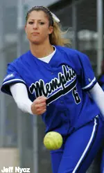 Senior Nicki Johnson pitched a complete-game two-hitter in a 2-1 victory over UT-Martin on Wednesday.